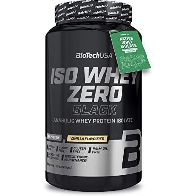 BioTechUSA Iso Whey Zero Black, bevat 90% eiwit, met creatine, aminozuren, 908 g, vanille BioTechUSA Iso Whey Zero Black, bevat 90% eiwit, met creatine, aminozuren, 908 g, vanille
