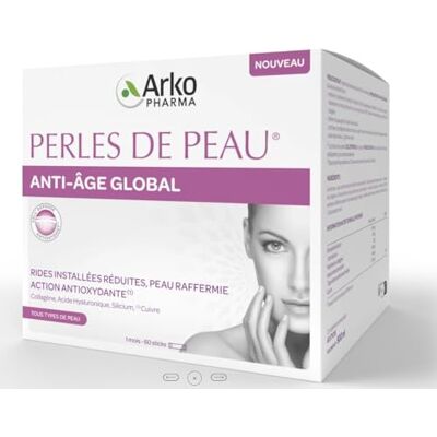 Arkopharma Globale anti-aging huidparels geïnstalleerd collageen 60 sticks Arkopharma Globale anti-aging huidparels geïnstalleerd collageen 60 sticks