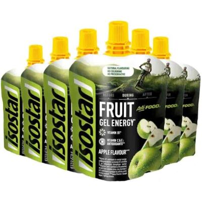 Isostar Energy Gel Apple – 6 x 90 g – voordeelverpakking Isostar Energy Gel Apple – 6 x 90 g – voordeelverpakking