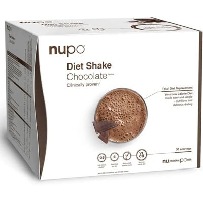 NUPO Dieet Shake Chocolate Hoogwaardige dieetshakes voor gewichtsbeheersing, klinisch bewezen maaltijdvervangende shake voor gewichtscontrole, 30 porties, GMO-vrij NUPO Dieet Shake Chocolate Hoogwaardige dieetshakes voor gewichtsbeheersing, klinisch bewezen maaltijdvervangende shake voor gewichtscontrole, 30 porties, GMO-vrij