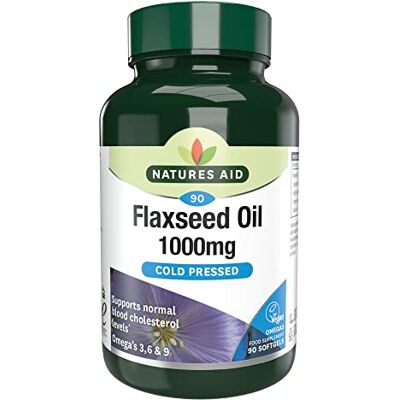 Natures Aid Help Natures Org Lijnzaadolie 1000 mg 90 capsules Natures Aid Help Natures Org Lijnzaadolie 1000 mg 90 capsules