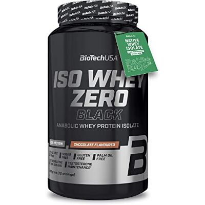BioTechUSA Iso Whey Zero Black, bevat 90% eiwit, met creatine, aminozuren, 908 g (Confezione da 1), chocolade BioTechUSA Iso Whey Zero Black, bevat 90% eiwit, met creatine, aminozuren, 908 g (Confezione da 1), chocolade