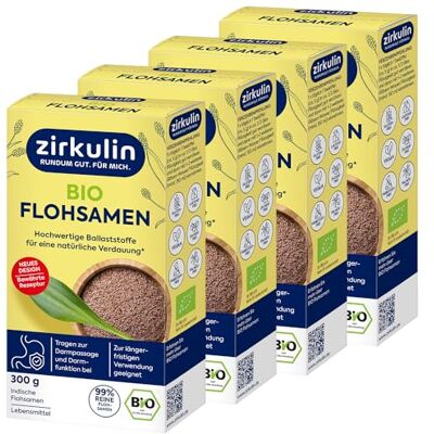 Zirkulin Biologische psyllium (6 x 300 g) smaakloos bevordert een gezonde en vezelrijke voeding zeer goede zwelling Zirkulin Biologische psyllium (6 x 300 g) smaakloos bevordert een gezonde en vezelrijke voeding zeer goede zwelling