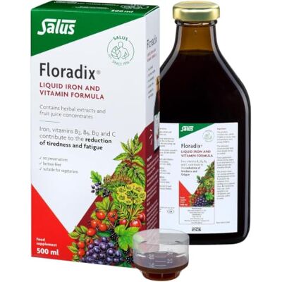 Salus Floradix vloeibaar ijzer, formule 500 ml Salus Floradix vloeibaar ijzer, formule 500 ml