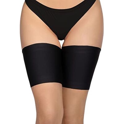 Annes styling Dijbeenbanden satijnen dijbeenbeschermbanden voor dames (1 stuk), zwart. L Annes styling Dijbeenbanden satijnen dijbeenbeschermbanden voor dames (1 stuk), zwart. L