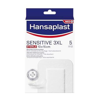 Elastoplast Hansaplast Sensitive 3XL Steril 10 cm x 15 cm, 5 stuks Elastoplast Hansaplast Sensitive 3XL Steril 10 cm x 15 cm, 5 stuks