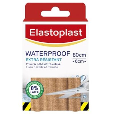 Elastoplast Extra duurzaam verband, waterbestendig, 8 strepen, 10 cm x 6 cm Elastoplast Extra duurzaam verband, waterbestendig, 8 strepen, 10 cm x 6 cm