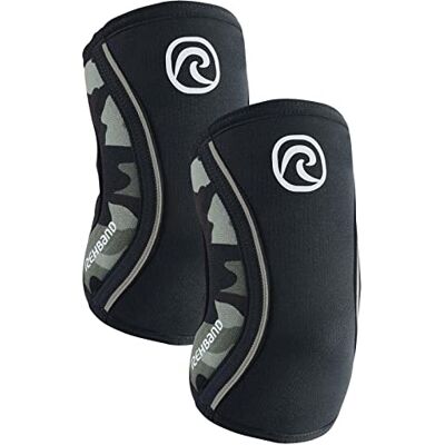 Rehband 5 mm SBR neopreen elleboogbeschermers voor krachtsport, anatomisch design, antislip, nauwsluitend, voor dames en heren, kleur: camouflage, 1 paar, maat: XXL Rehband 5 mm SBR neopreen elleboogbeschermers voor krachtsport, anatomisch design, antislip, nauwsluitend, voor dames en heren, kleur: camouflage, 1 paar, maat: XXL
