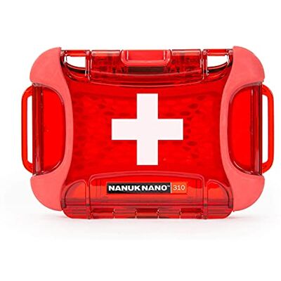 NANUK EHBO-overlevingskoffer, waterdicht, stofdicht en schokbestendig, rood, rood/excursie, effen kleur (Getaway Solids), Nano 310 First Aid, rugzakken NANUK EHBO-overlevingskoffer, waterdicht, stofdicht en schokbestendig, rood, rood/excursie, effen kleur (Getaway Solids), Nano 310 First Aid, rugzakken