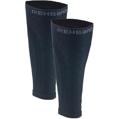 Rehband QD Compression Calf Sleeve kuitcompressieband voor sport, uniseks, ondersteuning voor circulatie, weerstand en spierherstel, kleur: carbon/zwart, 1 paar, maat L/XL Rehband QD Compression Calf Sleeve kuitcompressieband voor sport, uniseks, ondersteuning voor circulatie, weerstand en spierherstel, kleur: carbon/zwart, 1 paar, maat L/XL