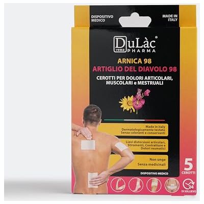 DULÀC FARMACEUTICI 1982 Dulac 5 Arnica patches 98 en duivelsklauw 98, verrekkingen, verstuikingen, 24 uur DULÀC FARMACEUTICI 1982 Dulac 5 Arnica patches 98 en duivelsklauw 98, verrekkingen, verstuikingen, 24 uur