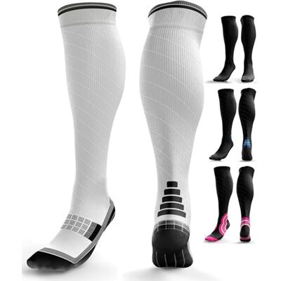 aZengear Compressiekousen voor dames en heren (20 30 mmHg klasse 2): compressiekousen voor vliegreizen, Pro Sport, recuperatie, antitrombose, zwart/rood, maat S-M S-M aZengear Compressiekousen voor dames en heren (20 30 mmHg klasse 2): compressiekousen voor vliegreizen, Pro Sport, recuperatie, antitrombose, zwart/rood, maat S-M S-M