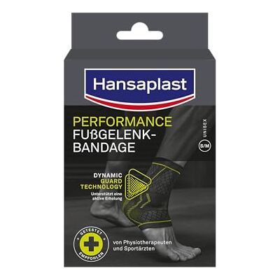 Elastoplast Hansaplast Performance enkelbandage stabiliseert en ontlast het gewricht, enkelbandage voor rechter- en linkerenkel, ondersteunt actief herstel, maat S/M Elastoplast Hansaplast Performance enkelbandage stabiliseert en ontlast het gewricht, enkelbandage voor rechter- en linkerenkel, ondersteunt actief herstel, maat S/M
