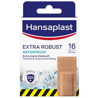 Elastoplast HANSAPLAST Extra Robuust, waterbestendig, 16 stuks Elastoplast HANSAPLAST Extra Robuust, waterbestendig, 16 stuks