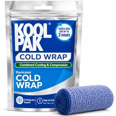 Koolpak Kool 2 m x 7,5 cm elastische compressiebandage voor de kou Koolpak Kool 2 m x 7,5 cm elastische compressiebandage voor de kou