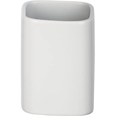 WENKO Hexa tandenborstelbeker keramiek wit 6,5 x 9 x 6,5 cm WENKO Hexa tandenborstelbeker keramiek wit 6,5 x 9 x 6,5 cm