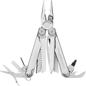 Leatherman Wave Plus Multitool met Vervangbare Draadknippers, Schaar met veer en Kunststof Foedraal, Vervaardigd in Amerika, RVS Leatherman Wave Plus Multitool met Vervangbare Draadknippers, Schaar met veer en Kunststof Foedraal, Vervaardigd in Amerika, RVS