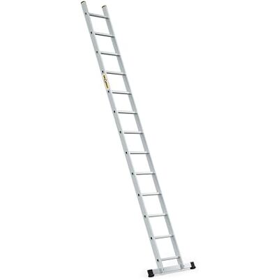 DRABEST Pro Aluminium ladder 1x13 met haak voor ladder maximale belasting 150 kg antislip voeten, gering gewicht, corrosiebestendig EN131 DRABEST Pro Aluminium ladder 1x13 met haak voor ladder maximale belasting 150 kg antislip voeten, gering gewicht, corrosiebestendig EN131
