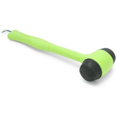 Moscatelli Veelzijdige, robuuste en ergonomische campinghamer met haak voor het verwijderen van haringen en haringen limoengroen Moscatelli Veelzijdige, robuuste en ergonomische campinghamer met haak voor het verwijderen van haringen en haringen limoengroen