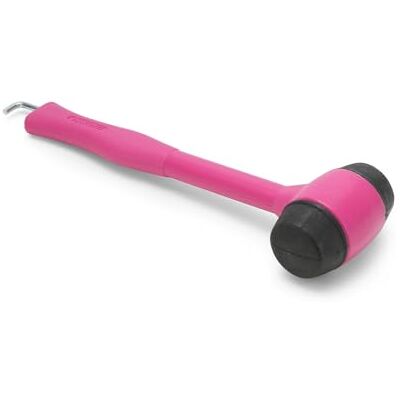Moscatelli Veelzijdige, robuuste en ergonomische campinghamer met haak voor het verwijderen van haringen en haringen fuchsia Moscatelli Veelzijdige, robuuste en ergonomische campinghamer met haak voor het verwijderen van haringen en haringen fuchsia