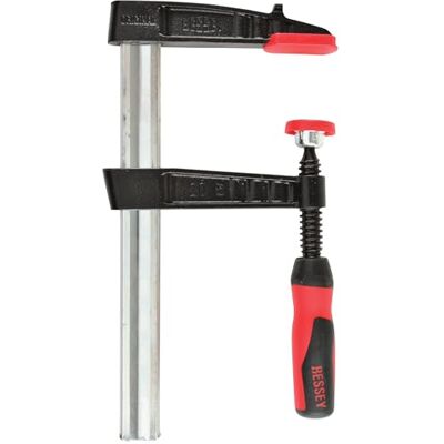 BESSEY TG4.008 + 2K klem, houtbewerking, F-stijl, 2K handvat, verwisselbare pads, 10,2 cm x 20,3 cm, 399,2 kg, zwart BESSEY TG4.008 + 2K klem, houtbewerking, F-stijl, 2K handvat, verwisselbare pads, 10,2 cm x 20,3 cm, 399,2 kg, zwart