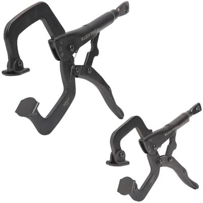 KLEIN TOOLS 38662 Set van 2 C-klemmen, 15,2 cm en 27,9 cm, voor thuis, winkel, houtbewerking KLEIN TOOLS 38662 Set van 2 C-klemmen, 15,2 cm en 27,9 cm, voor thuis, winkel, houtbewerking