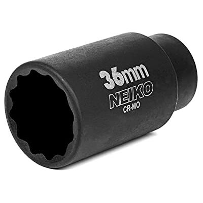 Neiko 02527A 36 mm socket 1/2 Drive Deep Impact Socket Spindel & Axle Nut Socket 12 Punten Chrome Molybdenum Cr-Mo Deep Well Hub Triple Square Axle Shaft Nut Remover Neiko 02527A 36 mm socket 1/2 Drive Deep Impact Socket Spindel & Axle Nut Socket 12 Punten Chrome Molybdenum Cr-Mo Deep Well Hub Triple Square Axle Shaft Nut Remover