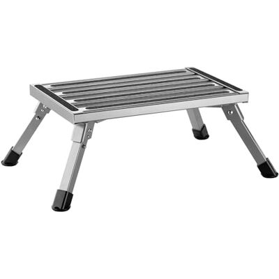 WilTec huishoudtrap inklapbaar 220 kg aluminium campingtrap met antislip oppervlak WilTec huishoudtrap inklapbaar 220 kg aluminium campingtrap met antislip oppervlak