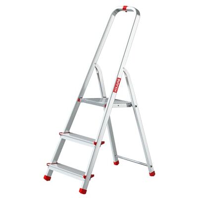 BAULICH Ladder van aluminium – 3 treden, met haak en 4 antislip eindkappen – robuuste en ergonomische structuur, gemakkelijk te vervoeren – 121 x 40 x 12 cm – draagvermogen tot 125 kg BAULICH Ladder van aluminium – 3 treden, met haak en 4 antislip eindkappen – robuuste en ergonomische structuur, gemakkelijk te vervoeren – 121 x 40 x 12 cm – draagvermogen tot 125 kg