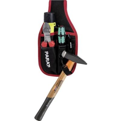 Parat Parabelt S 5990836991 tas (hamerlus, 7 gereedschappen, meerdere opbergvakken, nylon), zwart, (b x h x d) 160 x 290 x 30 mm Parat Parabelt S 5990836991 tas (hamerlus, 7 gereedschappen, meerdere opbergvakken, nylon), zwart, (b x h x d) 160 x 290 x 30 mm