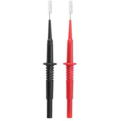Walfront P5008 2 stuks testsondes, boornaalden voor multimeter, geïsoleerd, testsonde voor multimeter, zwart/rood Walfront P5008 2 stuks testsondes, boornaalden voor multimeter, geïsoleerd, testsonde voor multimeter, zwart/rood