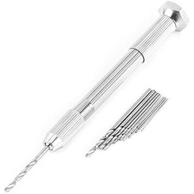 Yosoo Mini handboormachine, handboormachine handboorkit 10 HHS boren boren voor horloge reparatie printplaat en sieraden (kleur: zilver) Yosoo Mini handboormachine, handboormachine handboorkit 10 HHS boren boren voor horloge reparatie printplaat en sieraden (kleur: zilver)
