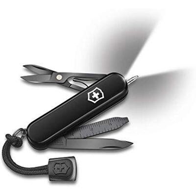 Victorinox Taschenmesser Signature Lite Onyx zwart (8 functies, schijf, schere, led), zwart, 58 mm Victorinox Taschenmesser Signature Lite Onyx zwart (8 functies, schijf, schere, led), zwart, 58 mm