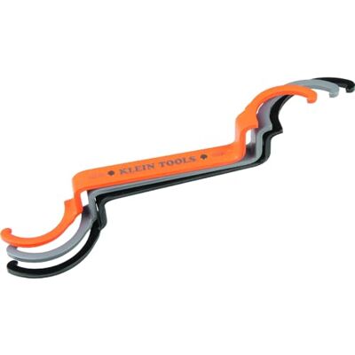 KLEIN TOOLS 50900R Set van 3 geleidingssleutels voor het vastdraaien en losmaken van borgmoeren in nauwe ruimtes, 1/2 inch, 3/4 inch en 1 inch, offset ellebogen KLEIN TOOLS 50900R Set van 3 geleidingssleutels voor het vastdraaien en losmaken van borgmoeren in nauwe ruimtes, 1/2 inch, 3/4 inch en 1 inch, offset ellebogen
