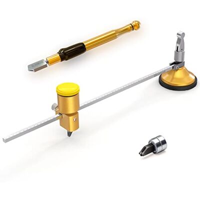 B BLOOMOAK Bloomoak Heavy Duty ronde glazen kompas met ronde knop handvat en verstelbare zuignap Diamond Glass Cutter Tool Set 60 cm B BLOOMOAK Bloomoak Heavy Duty ronde glazen kompas met ronde knop handvat en verstelbare zuignap Diamond Glass Cutter Tool Set 60 cm