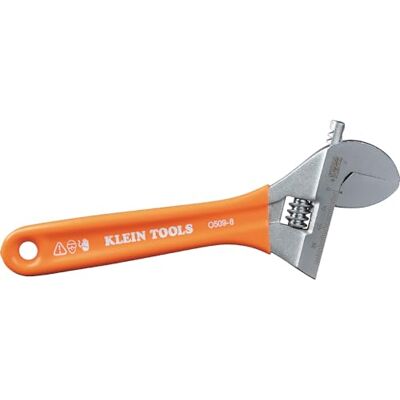 KLEIN TOOLS O5098 verstelbare sleutel, extra grote bek, warmtebehandelde gesmede staallegering, SAE-schaal en metrisch, kunststof handvat, 20,3 cm KLEIN TOOLS O5098 verstelbare sleutel, extra grote bek, warmtebehandelde gesmede staallegering, SAE-schaal en metrisch, kunststof handvat, 20,3 cm