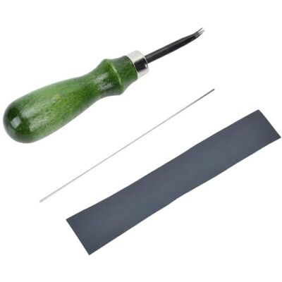 Hztyyier Leather Beveler, 1,4 mm Precisie Lederen Craft Edge Snijgereedschap voor 0,6 mm-1,4 mm verstelbare schuine rand, lemmet van gelegeerd staal, inclusief metalen staaf en schuurpapier Hztyyier Leather Beveler, 1,4 mm Precisie Lederen Craft Edge Snijgereedschap voor 0,6 mm-1,4 mm verstelbare schuine rand, lemmet van gelegeerd staal, inclusief metalen staaf en schuurpapier