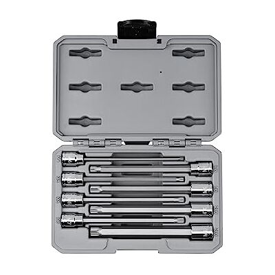 TEKTON SHB91318 vierkante dopsleutelset 3/8 inch lang (M4-M12) 8 stuks TEKTON SHB91318 vierkante dopsleutelset 3/8 inch lang (M4-M12) 8 stuks