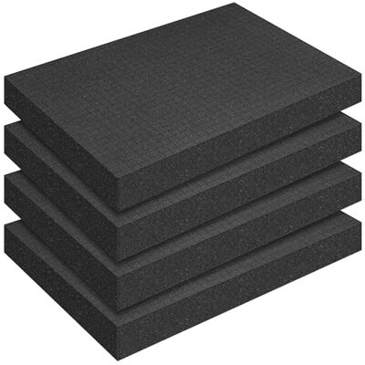 KUOGAS 4 stuks 400 x 300 x 50 mm Rasterschuim Gereedschapskoffer Camerakoffer Kofferinzetstuk, tablet en gereedschap (400 x 300 x 50 mm) KUOGAS 4 stuks 400 x 300 x 50 mm Rasterschuim Gereedschapskoffer Camerakoffer Kofferinzetstuk, tablet en gereedschap (400 x 300 x 50 mm)