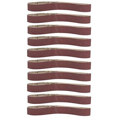 Walfront 10 stuks aluminium schuurbanden, 533 x 30 mm, 400, 600, 800, 1000, hoogwaardig schuurpapier voor draagbare bandschuurmachines (1000) Walfront 10 stuks aluminium schuurbanden, 533 x 30 mm, 400, 600, 800, 1000, hoogwaardig schuurpapier voor draagbare bandschuurmachines (1000)
