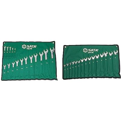 SATA Set van 31 12-punts ringsleutels SAE 1/4 inch tot 1-1/4 inch en metrisch 8 mm tot 22 mm Off-hoek laden ST08414G SATA Set van 31 12-punts ringsleutels SAE 1/4 inch tot 1-1/4 inch en metrisch 8 mm tot 22 mm Off-hoek laden ST08414G