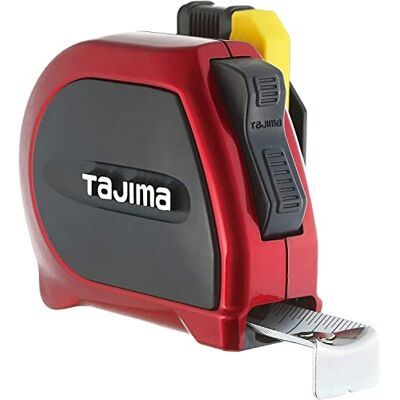 Tajima 25 m x 7,5 m x 1 inch SAE en metrisch meetlint met automatisch vergrendelingsblad en veiligheidsgordelhouder SSSF-25/7,5 MBW Tajima 25 m x 7,5 m x 1 inch SAE en metrisch meetlint met automatisch vergrendelingsblad en veiligheidsgordelhouder SSSF-25/7,5 MBW