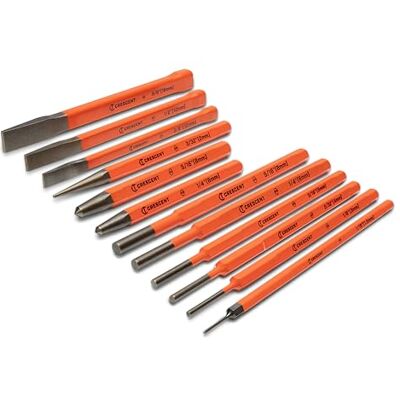 Crescent Set van 12 koude beitels en punch (CPCCHS12) Crescent Set van 12 koude beitels en punch (CPCCHS12)