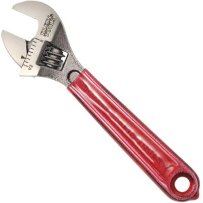 KLEIN TOOLS D506-4 Clé à molette réglable, forgée avec finition chromée polie et une poignée en plastique trempé, 10,2 cm KLEIN TOOLS D506-4 Clé à molette réglable, forgée avec finition chromée polie et une poignée en plastique trempé, 10,2 cm