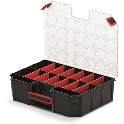 MIVOS Opbergdoos 390 x 284 x 105 mm sorteerbox met 16 verstelbare vakken schroefdoos accessoirebox stabiele gereedschapskist voor werkplaats opbergdoos gemaakt in de EU MIVOS Opbergdoos 390 x 284 x 105 mm sorteerbox met 16 verstelbare vakken schroefdoos accessoirebox stabiele gereedschapskist voor werkplaats opbergdoos gemaakt in de EU