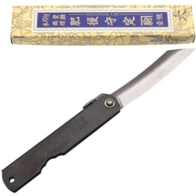 HIGO NO KAMI Japanse Higonokami Zenkou Opvouwbaar Zakmes, Koolstofstaal, Handgemaakt In Japan door Nagao Kanekoma, Zwart, Huishoudelijk Werk, Sculptuur, Trimmen (Medium) HIGO NO KAMI Japanse Higonokami Zenkou Opvouwbaar Zakmes, Koolstofstaal, Handgemaakt In Japan door Nagao Kanekoma, Zwart, Huishoudelijk Werk, Sculptuur, Trimmen (Medium)