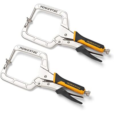 POWERTEC 71744 Set van 2 snelsluitklemmen voor zakgat, houtbewerking en lassen, 30,5 cm POWERTEC 71744 Set van 2 snelsluitklemmen voor zakgat, houtbewerking en lassen, 30,5 cm