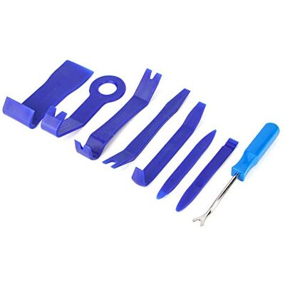 Akozon Gereedschap voor het verwijderen van de automatische bekleding 8-delige demontage van de wielbekleding Pry 6-in-gereedschapskit om de beugel van de autodeurbekleding te verwijderen (blauw) Akozon Gereedschap voor het verwijderen van de automatische bekleding 8-delige demontage van de wielbekleding Pry 6-in-gereedschapskit om de beugel van de autodeurbekleding te verwijderen (blauw)