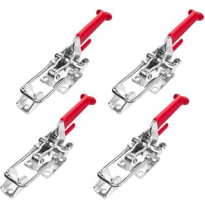 POWERTEC 20340-P2V Set van 4 zelfborgende zelfborgende zelfborgende slangklemmen met U-vergrendeling, houdvermogen van 18 298,4 tot 907,2 kg POWERTEC 20340-P2V Set van 4 zelfborgende zelfborgende zelfborgende slangklemmen met U-vergrendeling, houdvermogen van 18 298,4 tot 907,2 kg