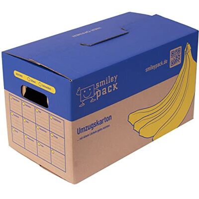 smiley pack Verhuisdozen, set van 40 stuks, 600 x 328 x 340 mm, tot 40 kg, dubbele golfkarton, stabiel, professioneel, groot, stevig, stapelbaar, 5-240 stuks verhuisdozen smiley pack Verhuisdozen, set van 40 stuks, 600 x 328 x 340 mm, tot 40 kg, dubbele golfkarton, stabiel, professioneel, groot, stevig, stapelbaar, 5-240 stuks verhuisdozen